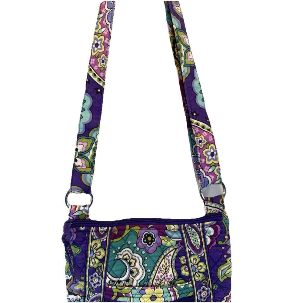 Vera Bradley‎ Retired Heather Paisley Hipster Crossbody Purse Classic Travel - Picture 3 of 16